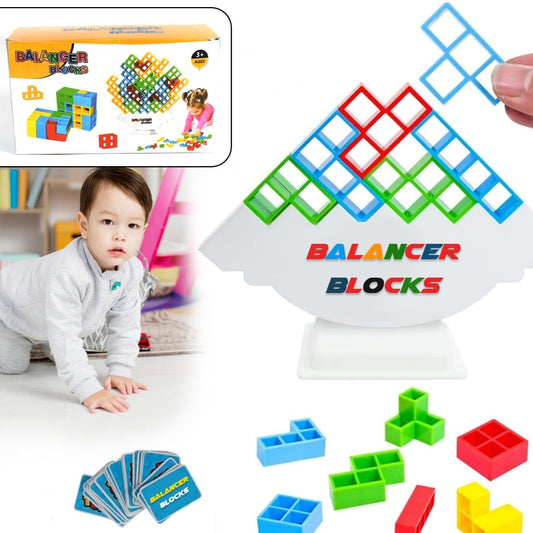 3d Tower Game Tower Balance Game Tower Stacking Game Adult Kid Tower Stacking Blocks Balance Game Blocks Building Toys For Kids Age 3+ Years (16 Pcs Set) - Happy Price - Image 1