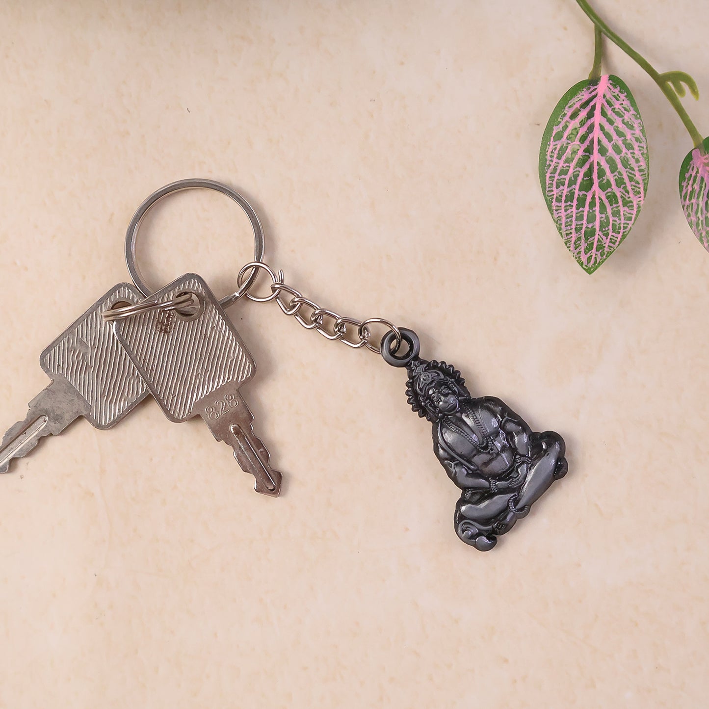 Hanuman Ji Sitting Pose Metal Keychain - Spiritual Devotional Accessory (1 Pc) - Happy Price - Image 3