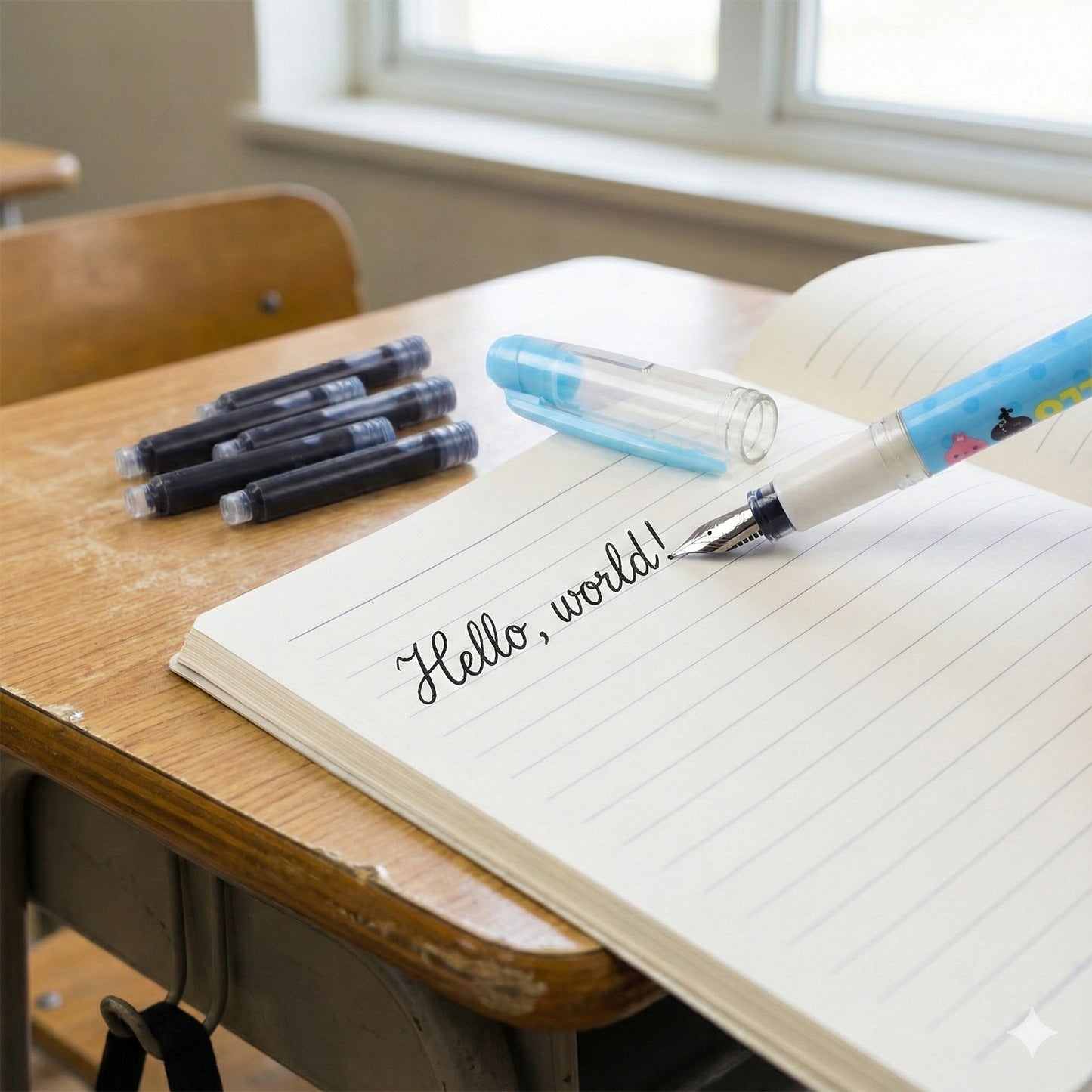 Cute Cartoon Liquid Ink Pen Set with Refills - Smooth Writing Fountain Style - Happy Price - Image 6