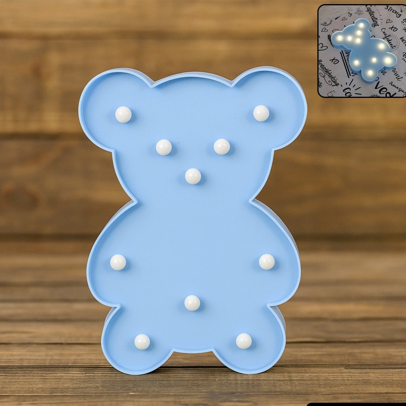 Teddy Bear LED Night Light - Battery Operated Decorative Lamp (1 Pc) - Happy Price - Image 1