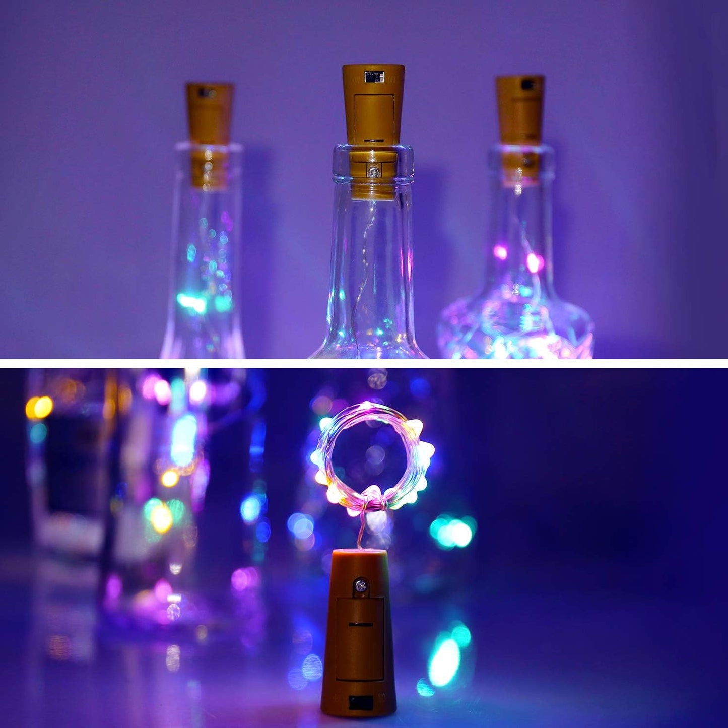Wine Bottle Cork String Light  Multi Led  2m Cable Length Copper Wire Battery Operated (Multicolor Light  1 Pc) - Happy Price - Image 6