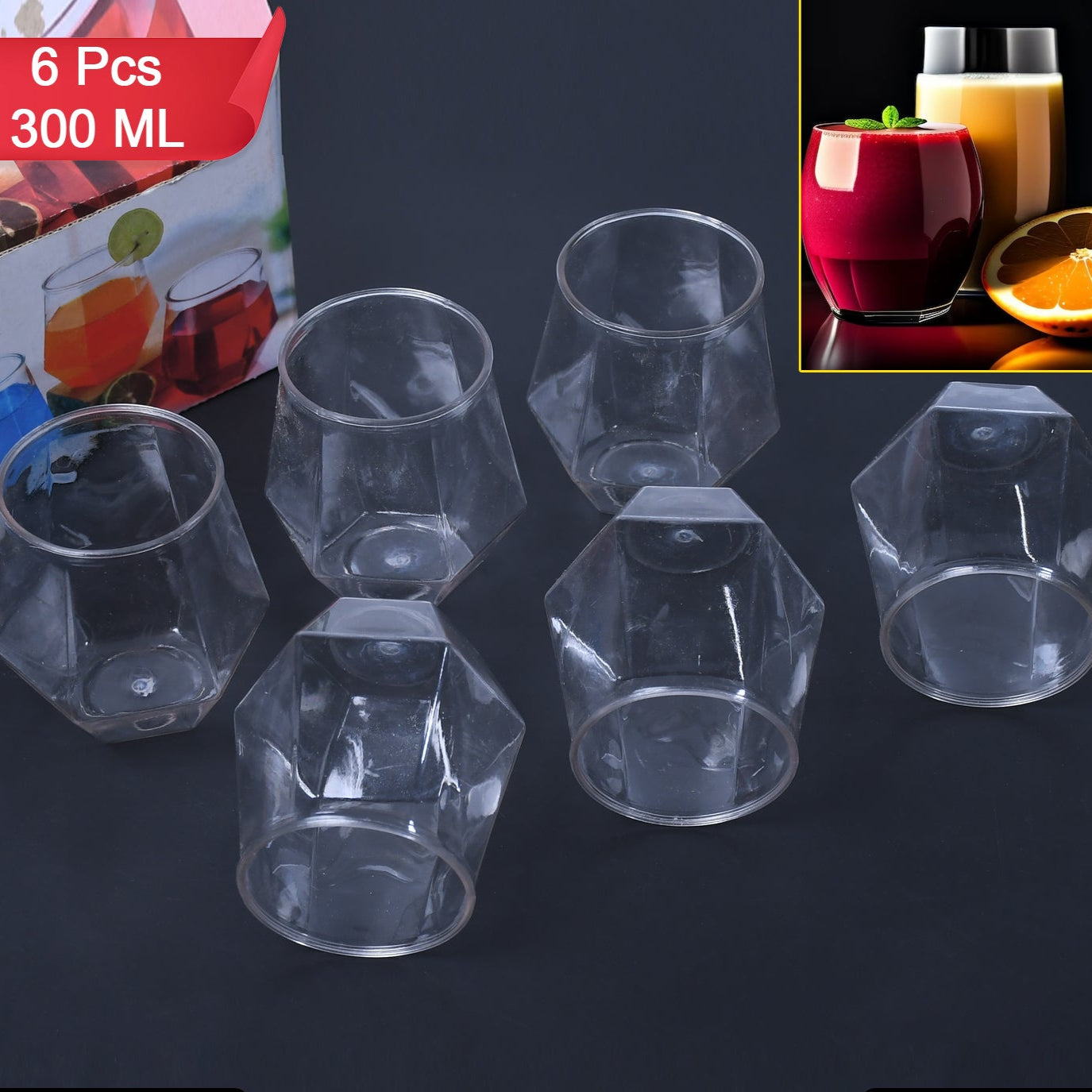 Premium Transparent Pilsner Glasses  Beer Juice Mocktail Lassi Glasses For Better Head Retention Aroma And Flavor  Crystal Plastic  Glass - Happy Price - Image 1