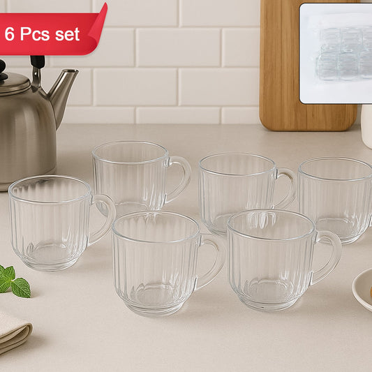 Unbreakable Transparent Plastic Tea Cups (Set Of 6 Pc) - Happy Price - Image 1