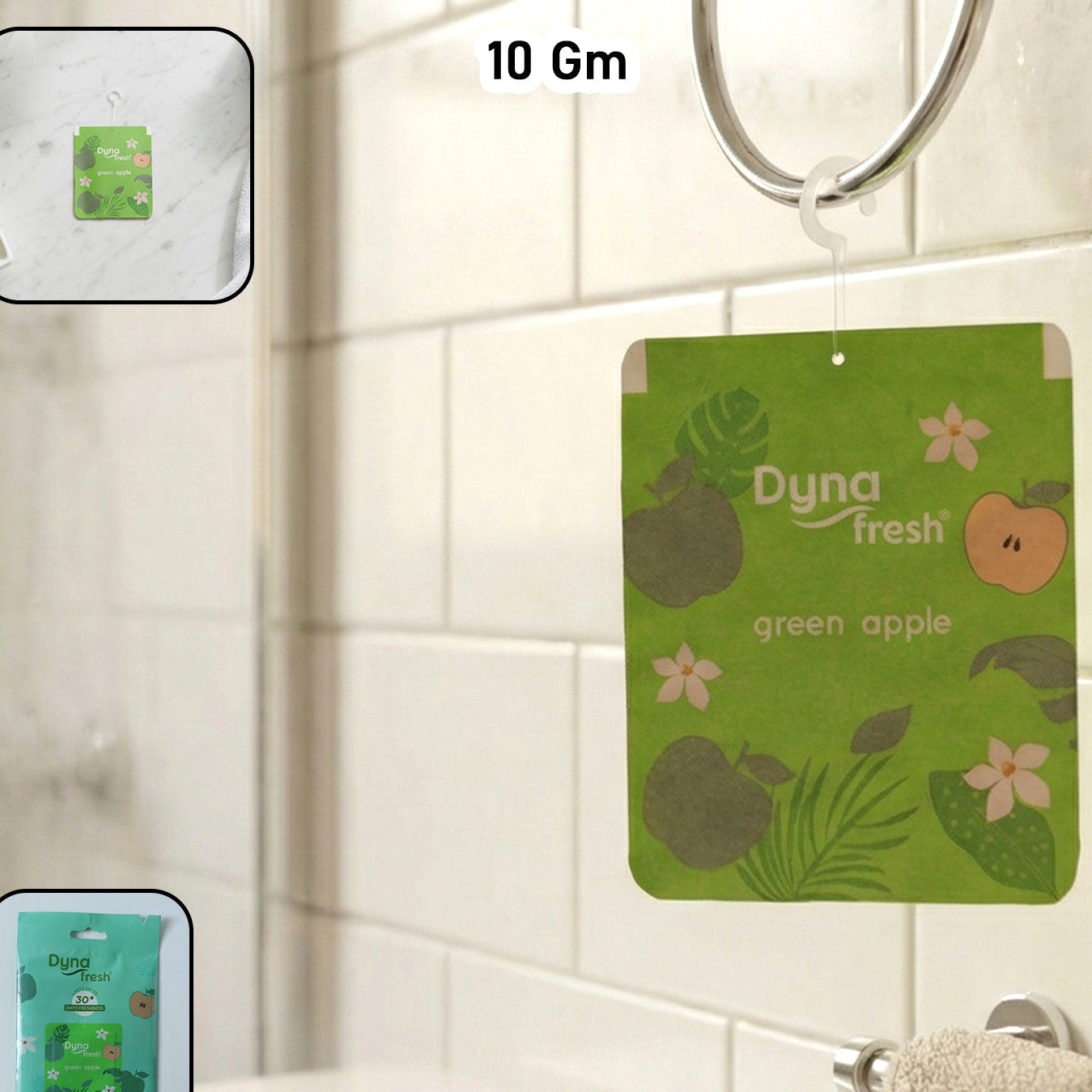 Green Apple Hanging Air Freshener Gel (1 Pc 10 Gm)
