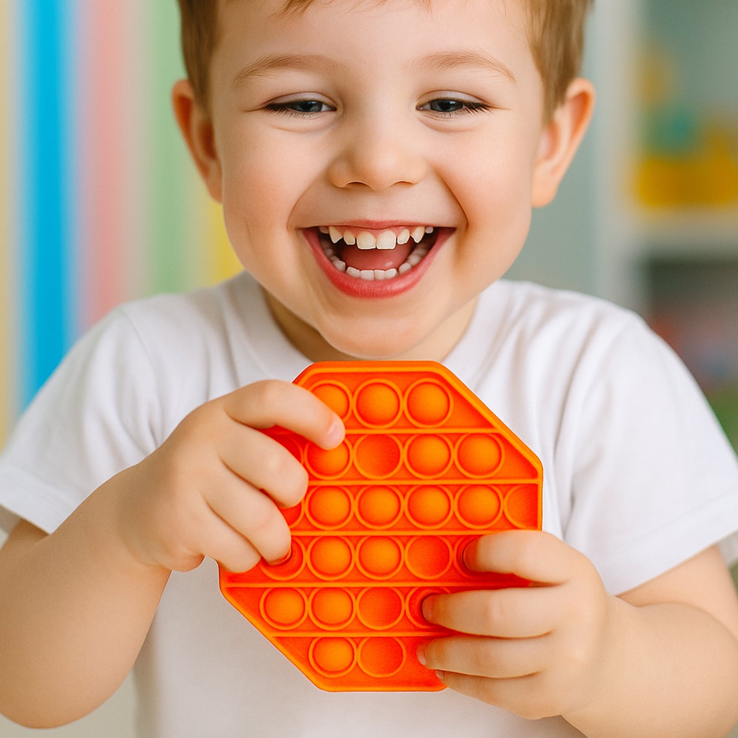 Hexagon Silicone Pop It Fidget Toy - 1 Pc - Happy Price - Image 6