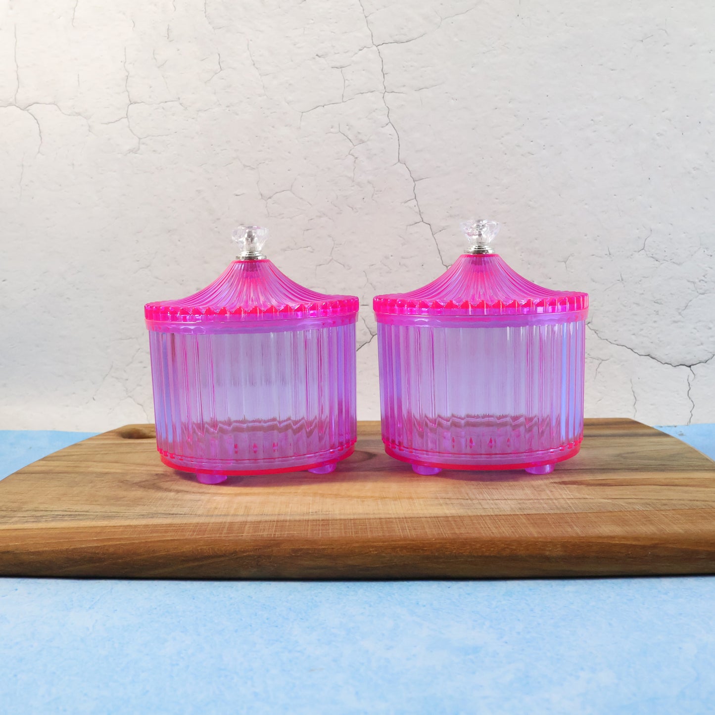 Transparent Dry Fruit Storage Jars with Decorative Lids - Set of 2 - Happy Price - Image 5