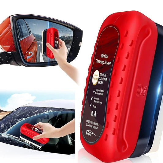 2-in-1 Car Glass Cleaner Brush with Foam Head and Storage Case - Happy Price - Image 1