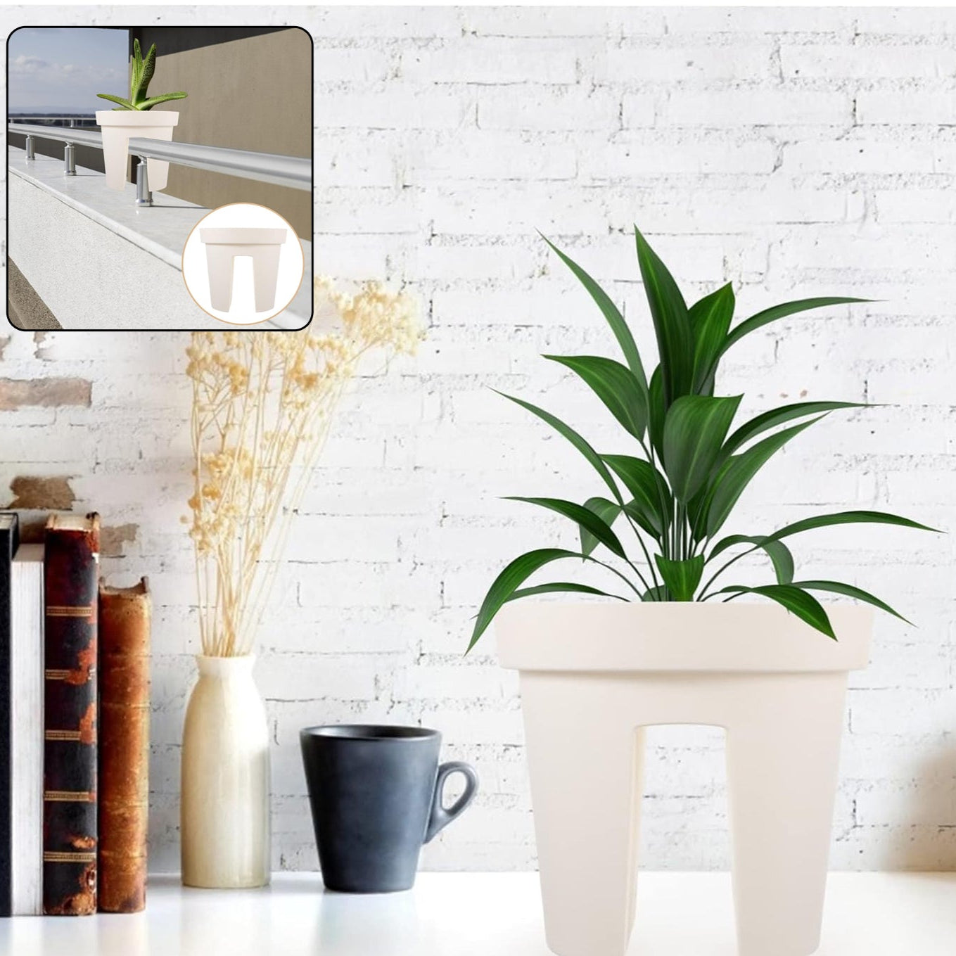 Riding Pot Bling Decor Creative Flowerpot Balcony Flower Pot Holder (1 Pc  Moq - 2 Pc) - Happy Price - Image 1
