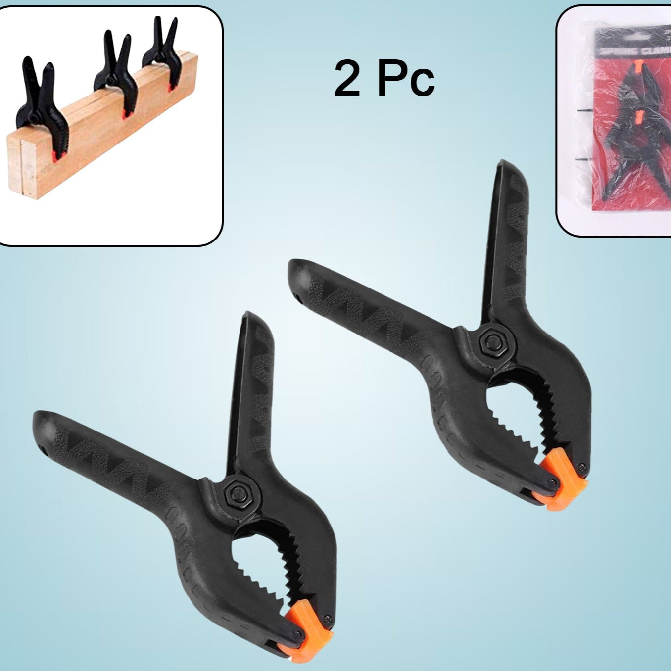 3 Inch Heavy Duty Clips Clamp Spring Clamps Clip Fixture (2 Pc Set) - Happy Price - Image 1