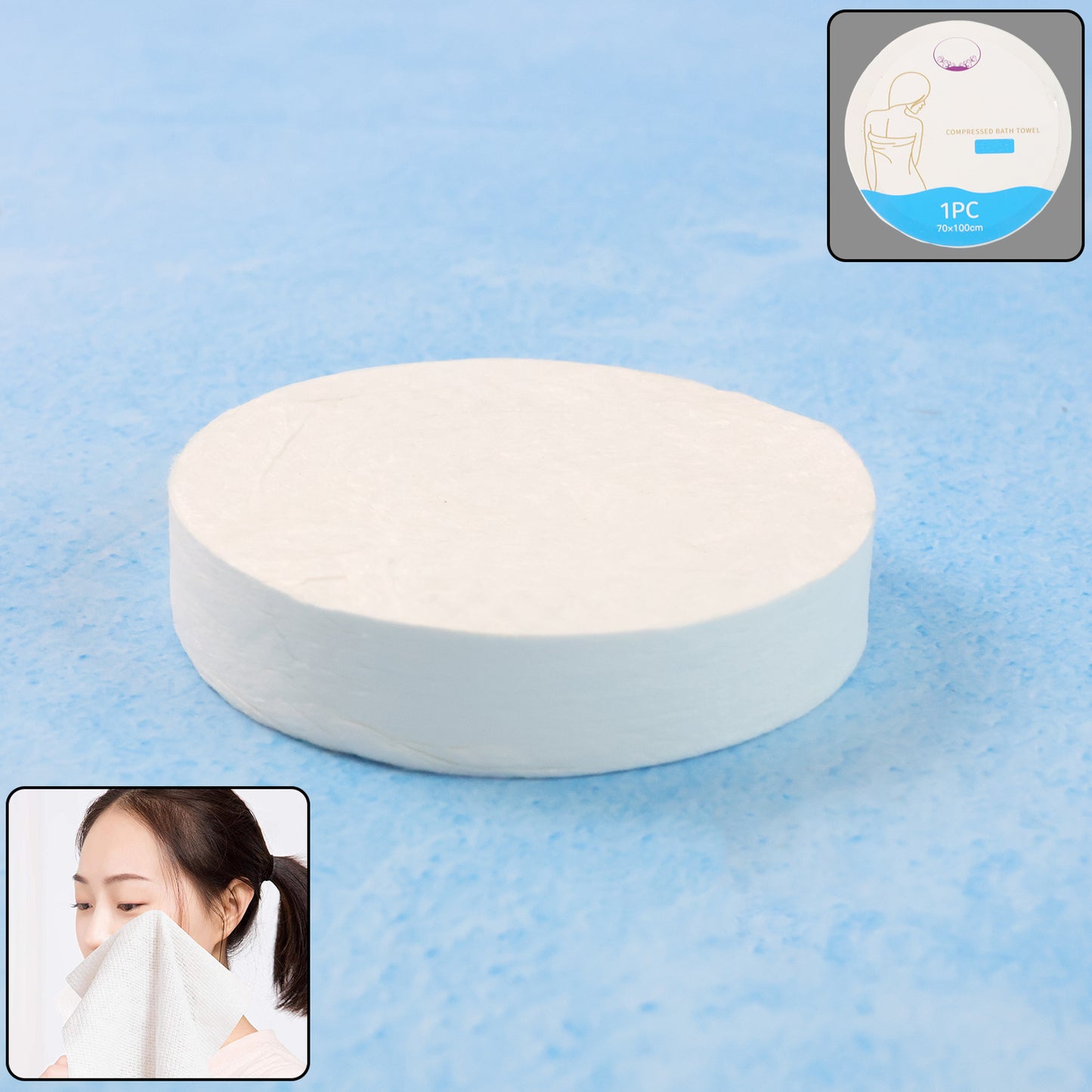 Compact Expandable Bath Towel (1 Pc, 70x10 Cm) - Happy Price - Image 3