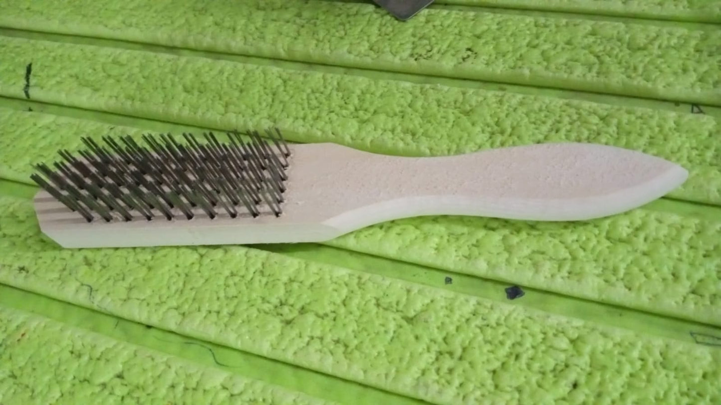 Steel Wire Brush with Wooden Handle for Tough Cleaning (1 Pc) - Happy Price - Image 7