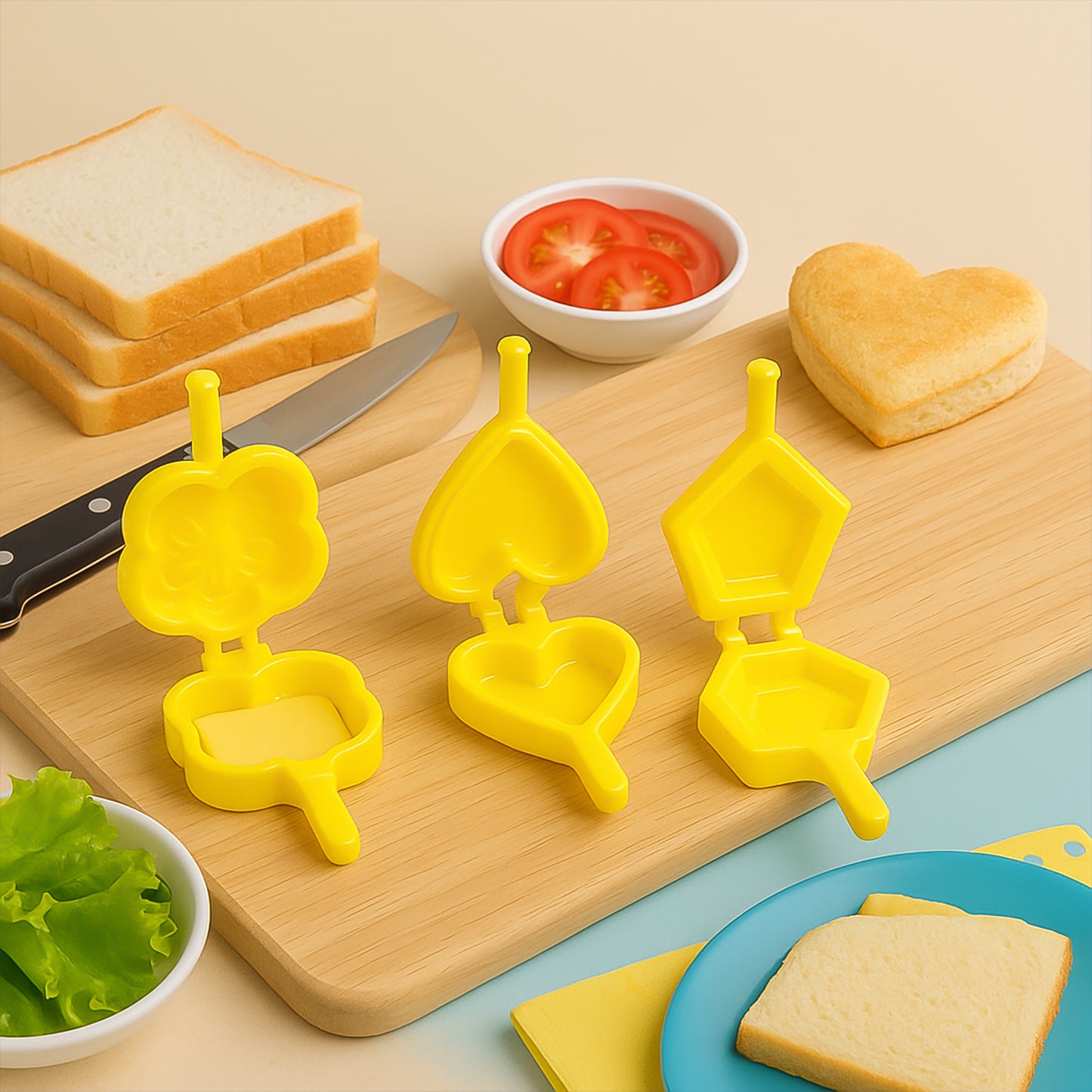 Plastic Cookie Cutter Mould Set (6 Pc) - Happy Price - Image 4