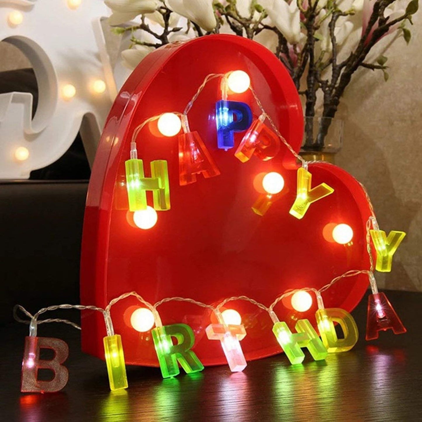 Decoratives Plastic Happy Birthday 13 Led Letter Battery Operated String Lights Outdoor String Lights (Multicolour) - Happy Price - Image 3