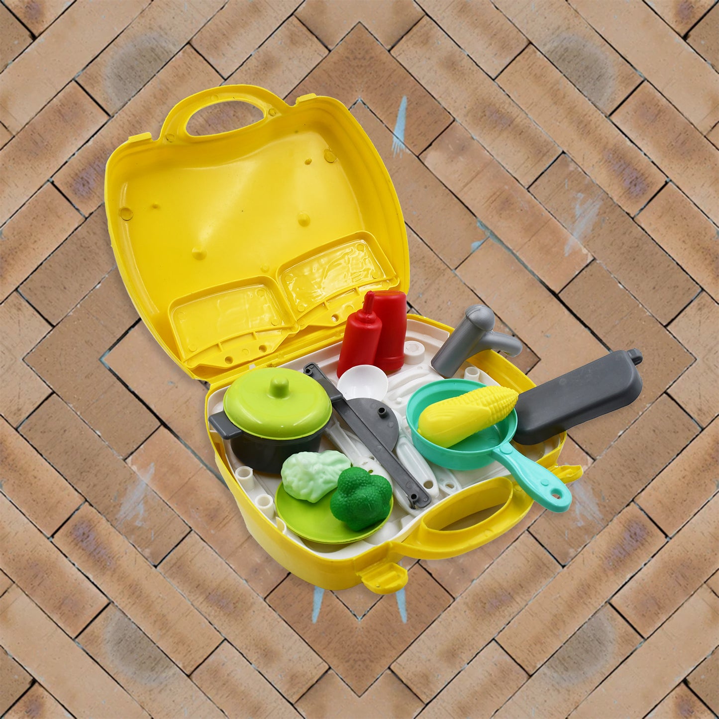 Cooking Toy Plastic Kids Cooking School Play Set (26 Pc Set) - Happy Price - Image 4