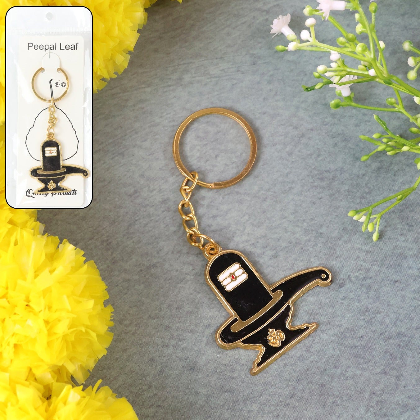 Spiritual Shivling Metal Keychain - 1 Piece - Happy Price - Image 1