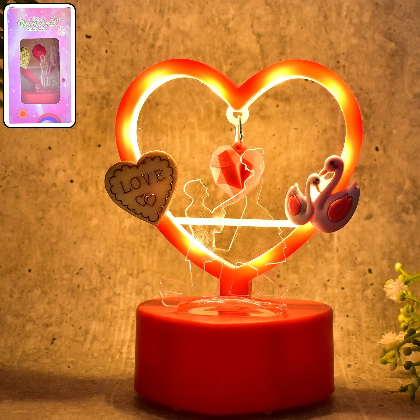 Heart-shaped Decorative Love Showpiece (1 Pc) - Happy Price - Image 1