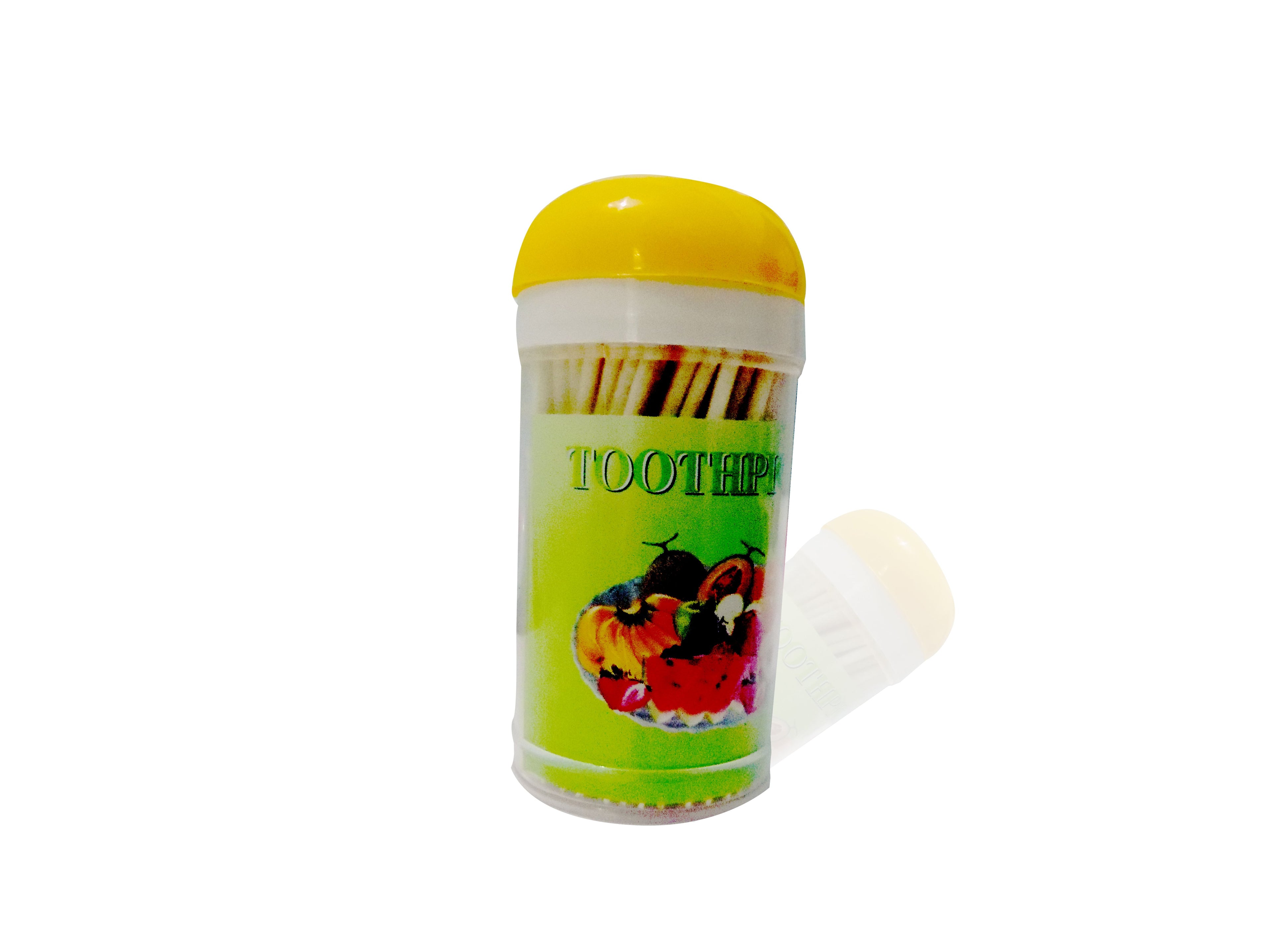 Natural Wood Toothpicks with Convenient Dispenser - Happy Price - Image 1