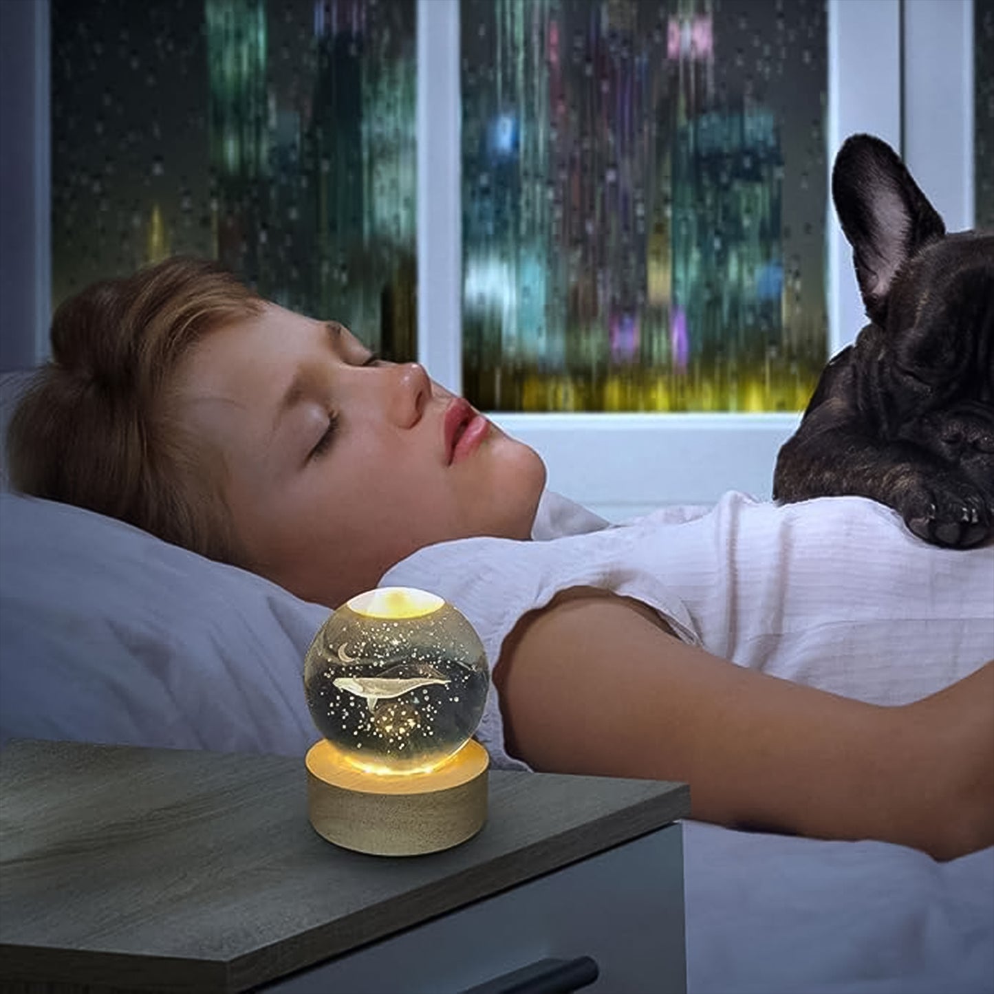 Fish 3d Crystal Ball Lamps With Base (1 Pc) - Happy Price - Image 5