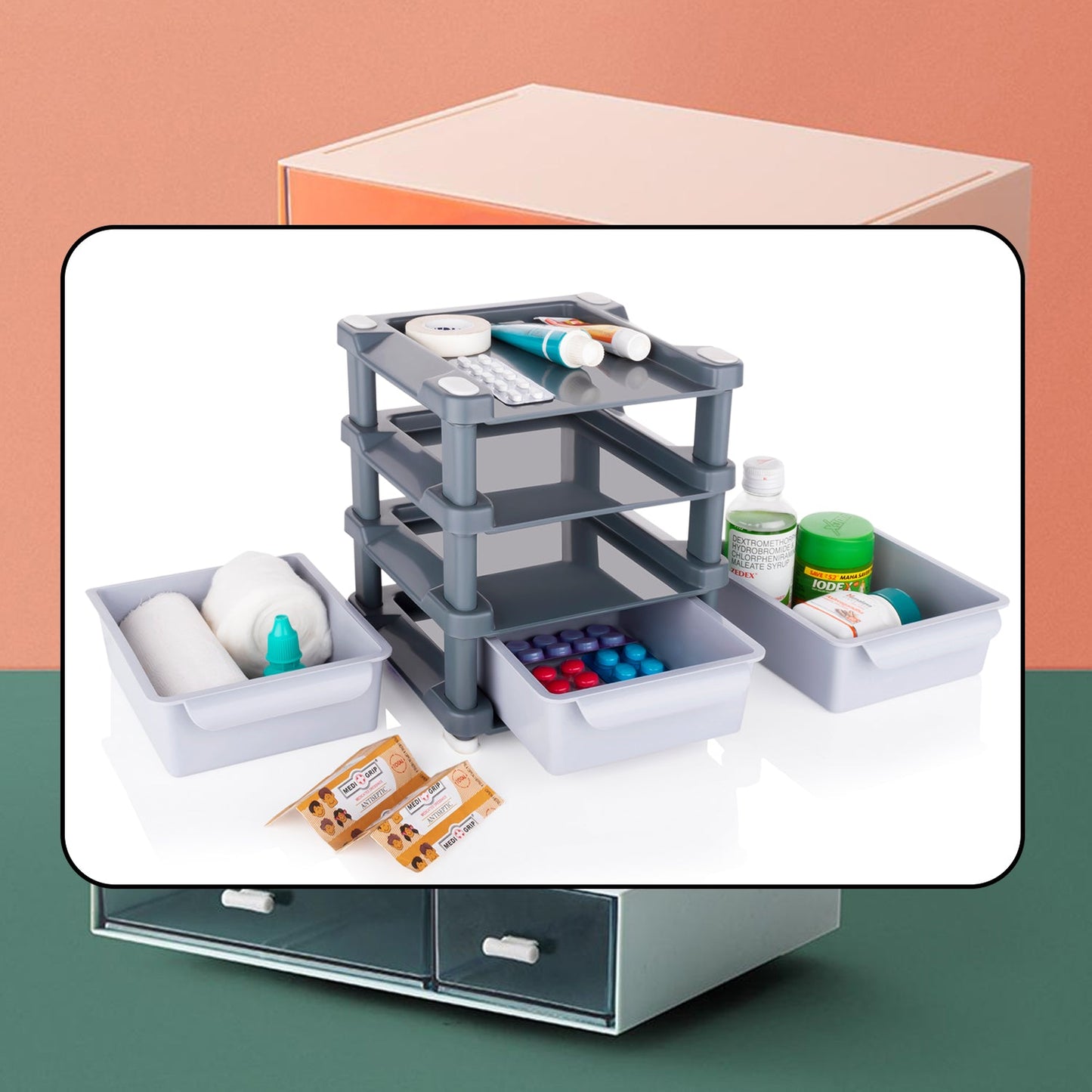 Mini 3 Layer Drawer Used For Storing Makeup Equipments And Kits Used By Womens And Ladies. - Happy Price - Image 3