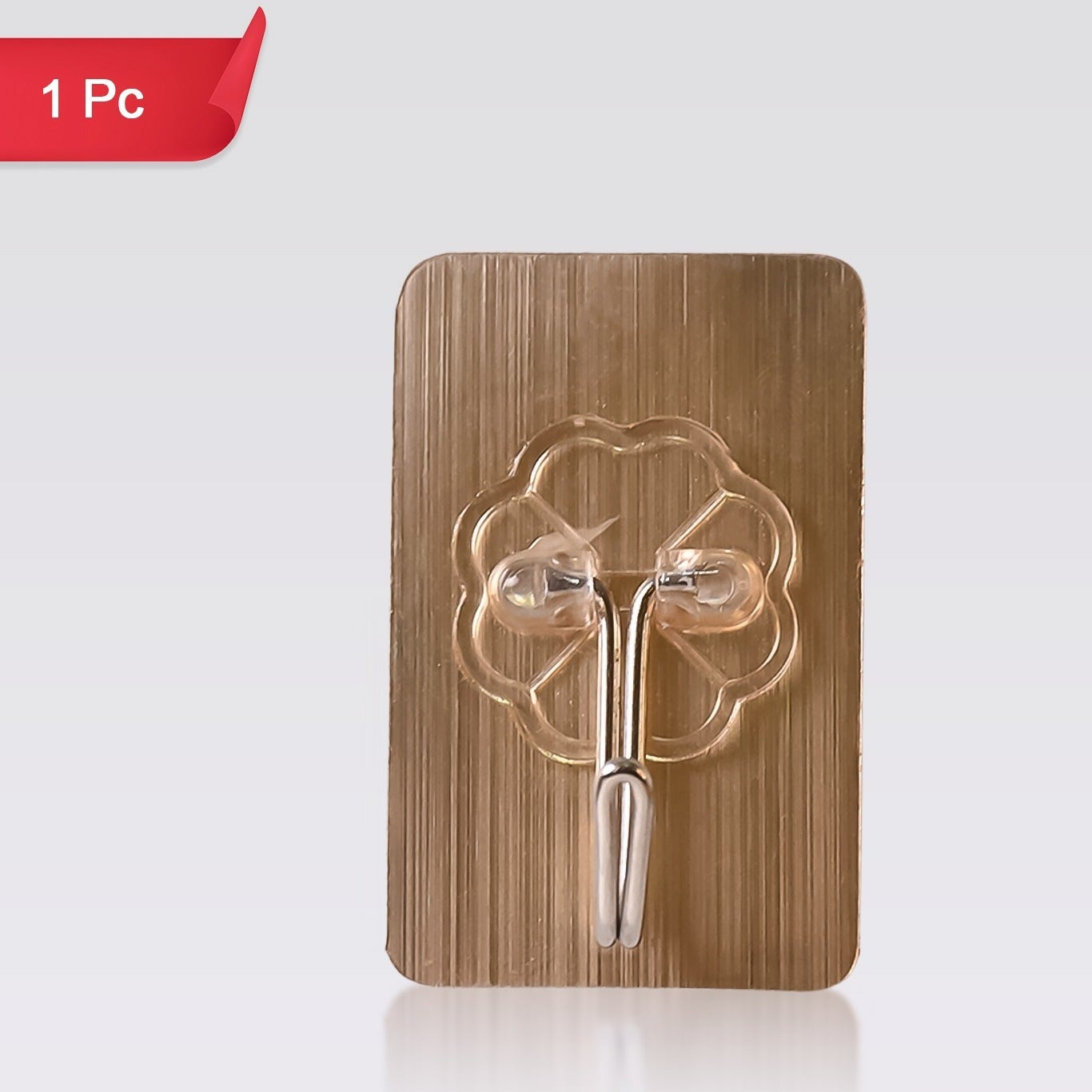 Plastic Adhesive Sticky Waterproof And Oil Proof Wall Hook (5.53.5 Cm) - Happy Price - Image 1