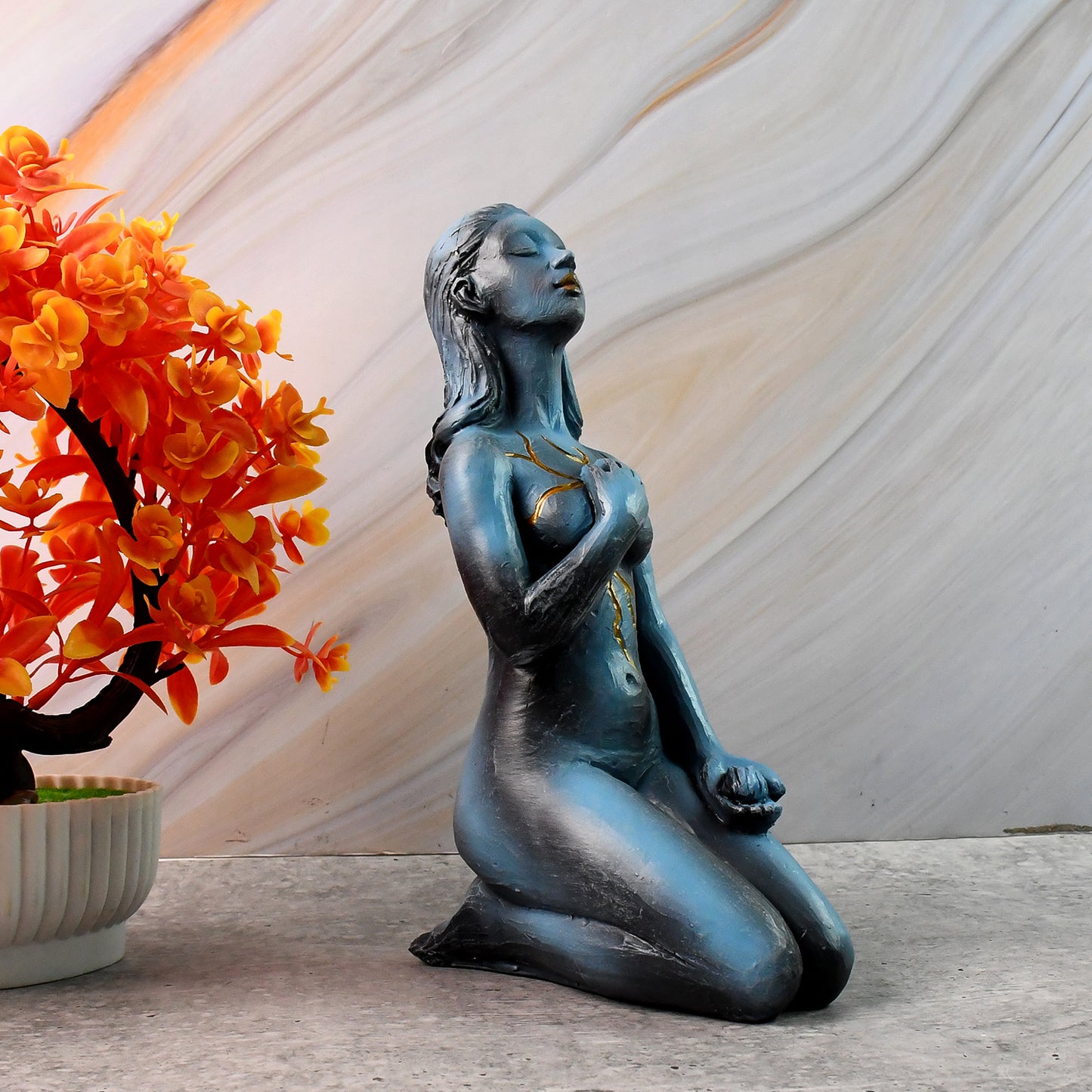 Elegant Resin Kneeling Woman Decorative Statue (1 Pc) - Happy Price - Image 5