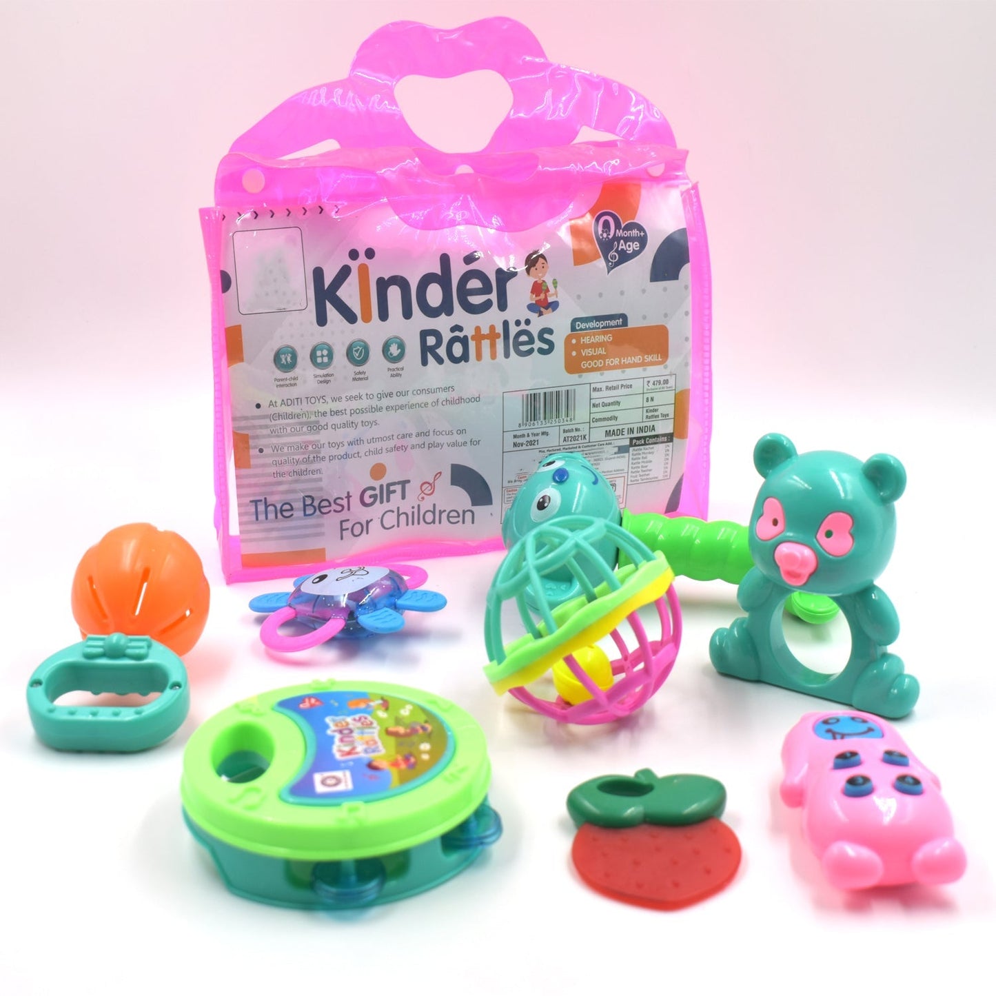 At37 Rattles Baby Toy And Game For Kids For Playing And Enjoying Purposes. - Happy Price - Image 2