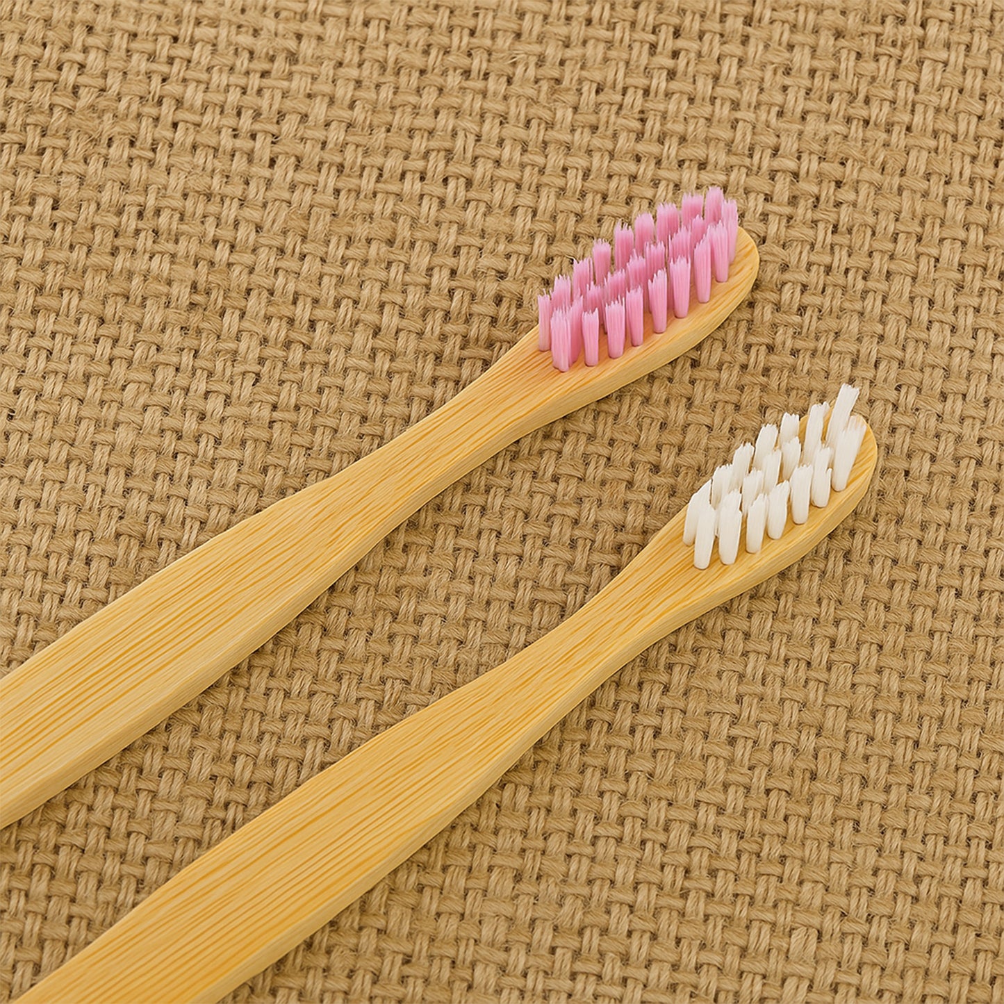 Eco-friendly Natural Bamboo Toothbrush With Medium Bristles (2 Pc) - Happy Price - Image 3
