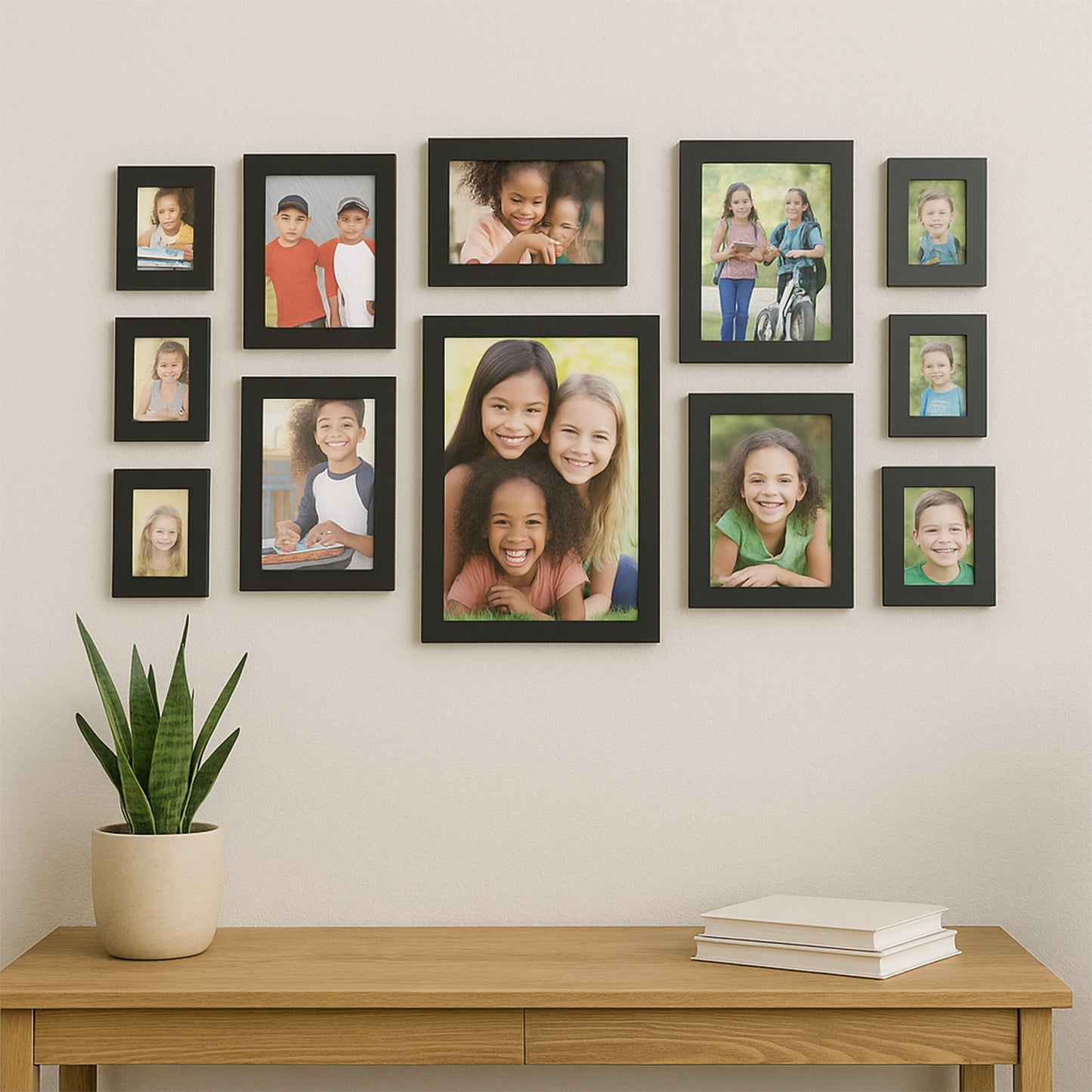 Premium Black Photo Frame Set 12 Pcs Wall Hanging Gallery Frames - Happy Price - Image 7