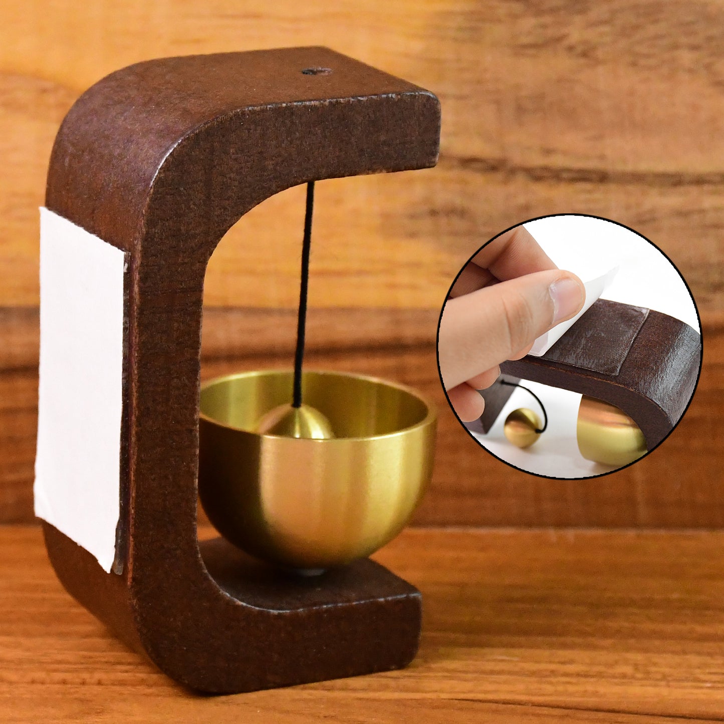 Japanese Style Desktop Zen Bell with Wooden Stand (1 Pc) - Happy Price - Image 4