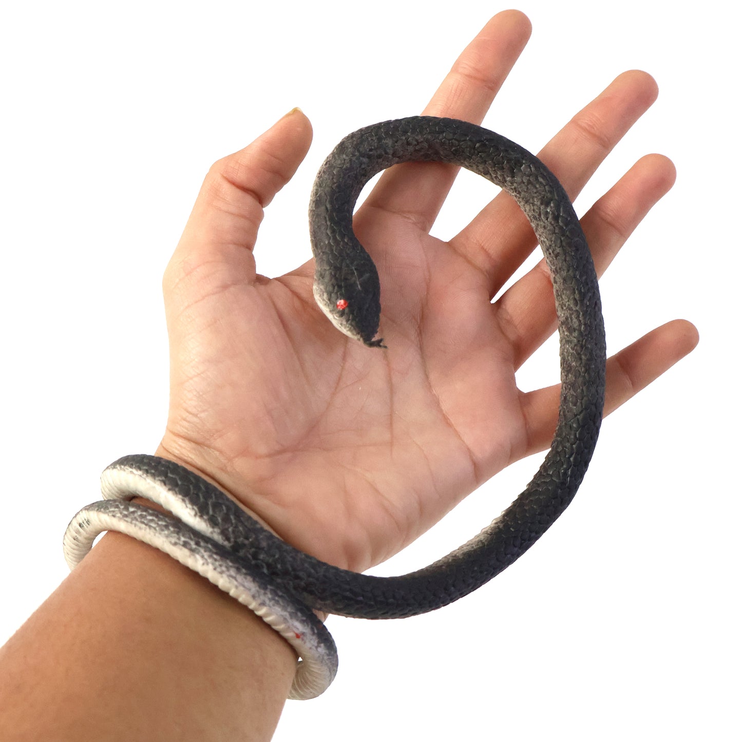 Realistic Rubber Snake Toy - 1 Pc Flexible Fake Snake for Pranks & Garden - Happy Price - Image 5