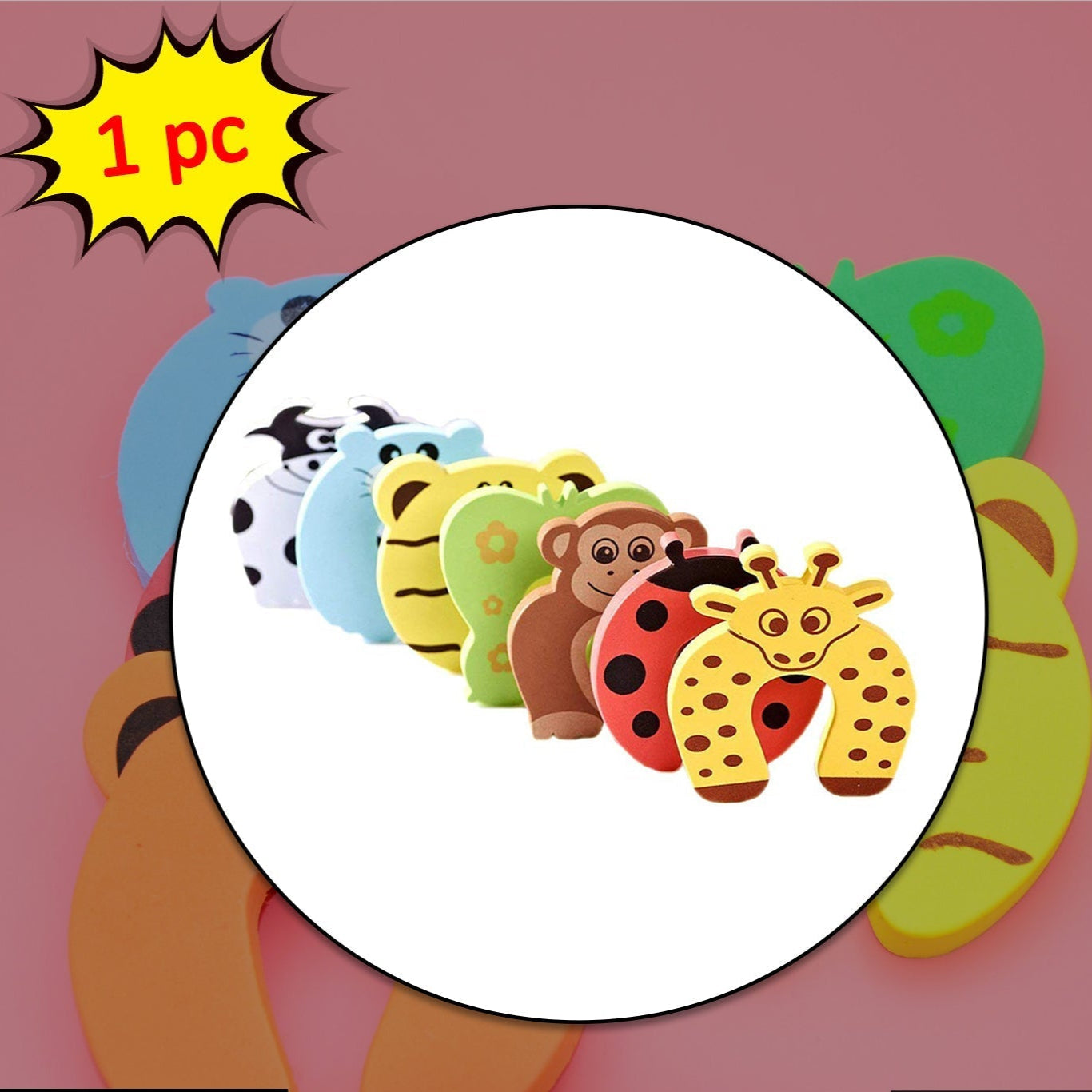 1 Pc Mix Door Stopper Used In All Kinds Of Household And Official Places Specially For Controlling Motion Of Doors. - Happy Price - Image 1