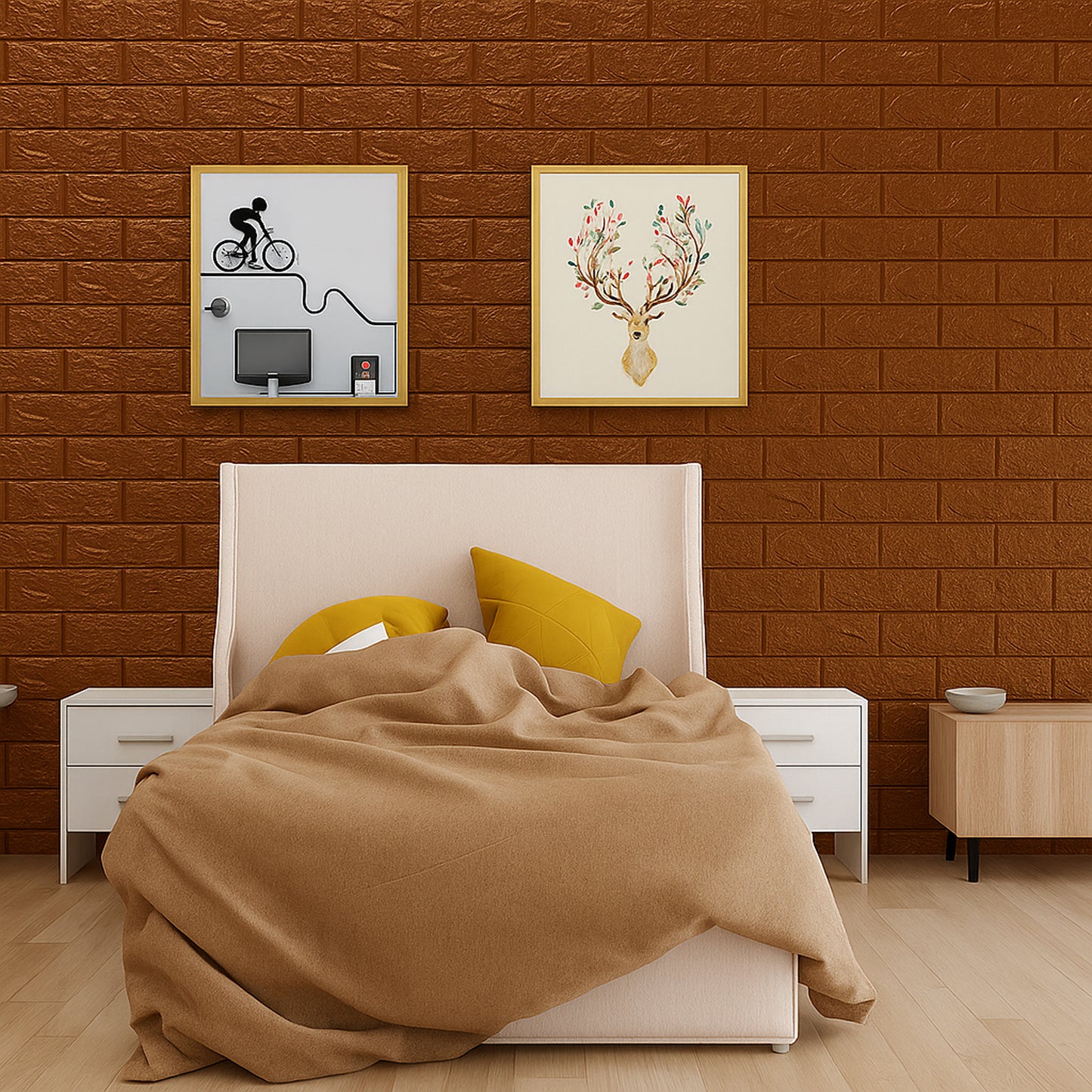 3D Foam Wall Panels Sticker - Waterproof & Self-Adhesive (76 X 70 Cm, 1 Pc) - Happy Price - Image 2