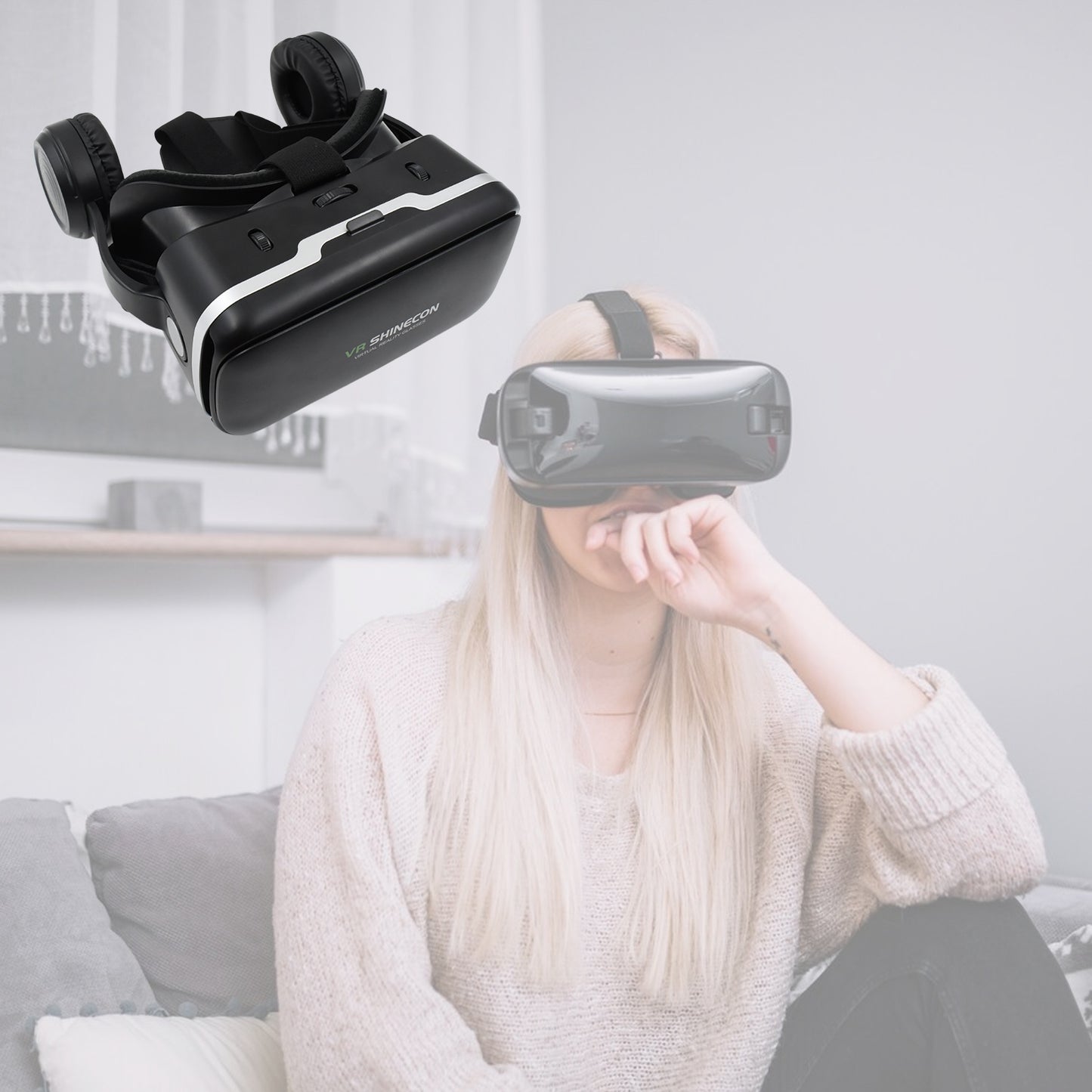 3d Hd Vr Glasses Virtual Reality Goggles Headset For Ios For Android Smartphonevr Goggles-for 3d Vr Movies Video Games With Headphones (1 Pc) - Happy Price - Image 5