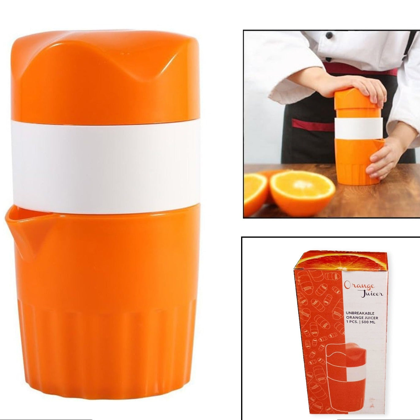 Manual Citrus Juicer for Oranges & Lemons - Handheld Fruit Press - Happy Price - Image 1