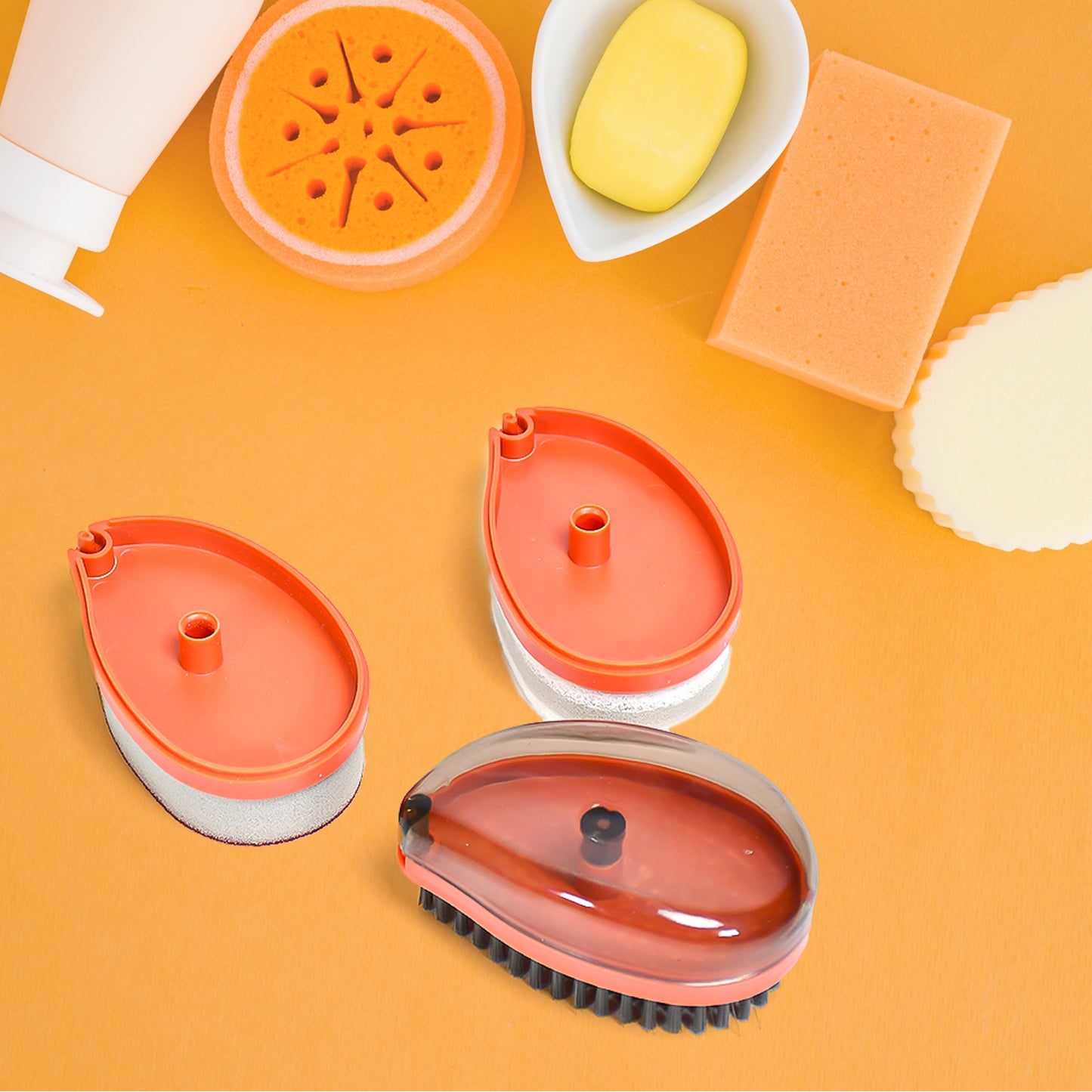 Plastic Wet And Dry Brush For Home  (Multicolor 3 Units) - Happy Price - Image 5