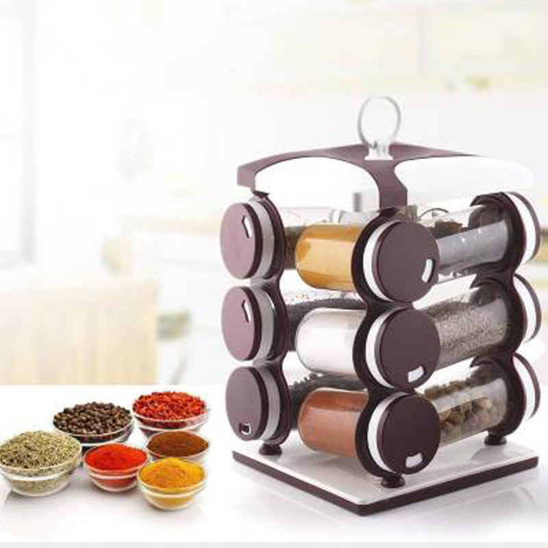 2036 Spice Jar Set - Food Grade Plastic 12pcs Spice Jar (Brown Box) - Happy Price - Image 6