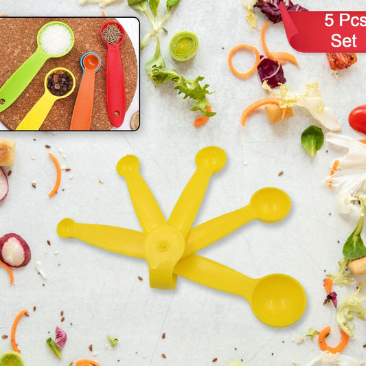 Plastic Measuring Spoons - Set Of 5 - Happy Price - Image 1