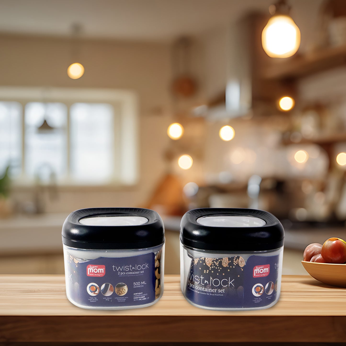 HappyPrice 500ml Plastic Storage Containers with Airtight Twist Lids - Set of 2 - Happy Price - Image 5