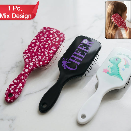 Premium Kids Hair Brush With Fun And Colorful Designs (1 Pc Mix Design)