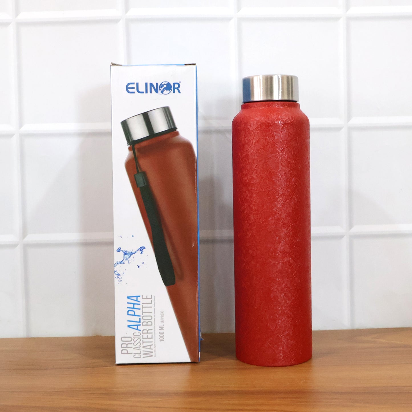 1000 ML Red Stainless Steel Water Bottle (1 Pc) - Leak-Resistant - Happy Price - Image 7