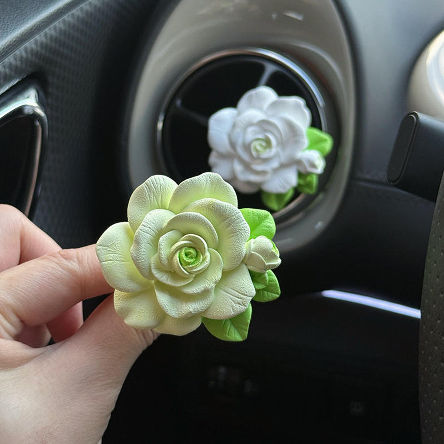 Rose Flower Car Air Freshener Clip with 10ml Perfume Bottle - 1 Pc - Happy Price - Image 7