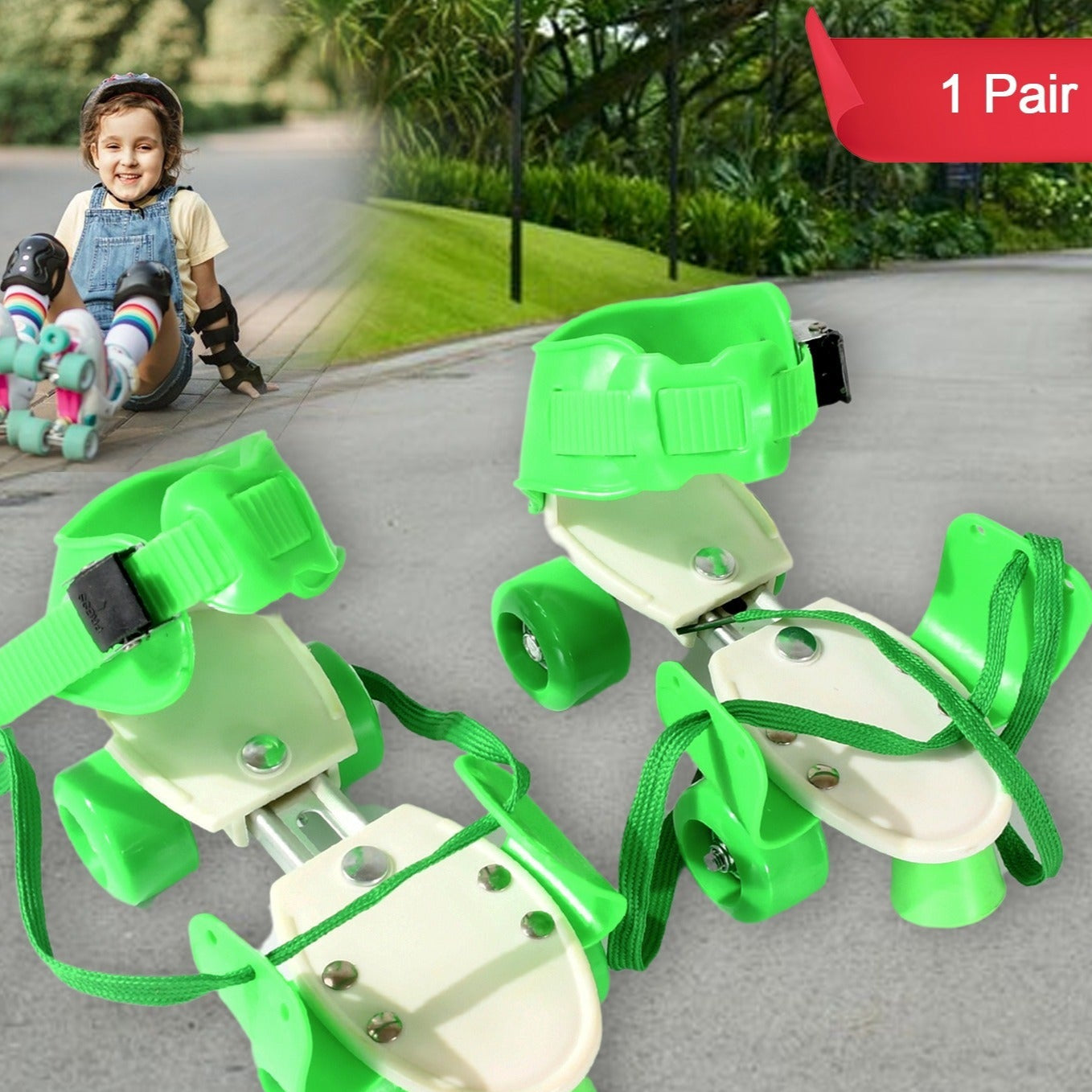Roller Skates For Kids Very Adjustable  Comfortable To Use  Roller Skate Skating  (Pair Of 1) - Happy Price - Image 1