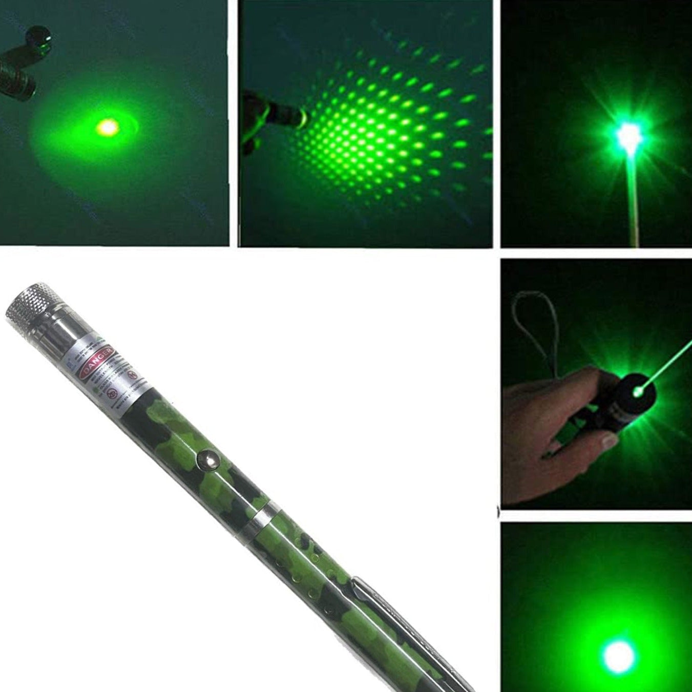 Green Multipurpose Laser Light Disco Pointer Pen Beam With Adjustable Antena Cap To Change Project Design - Happy Price - Image 1