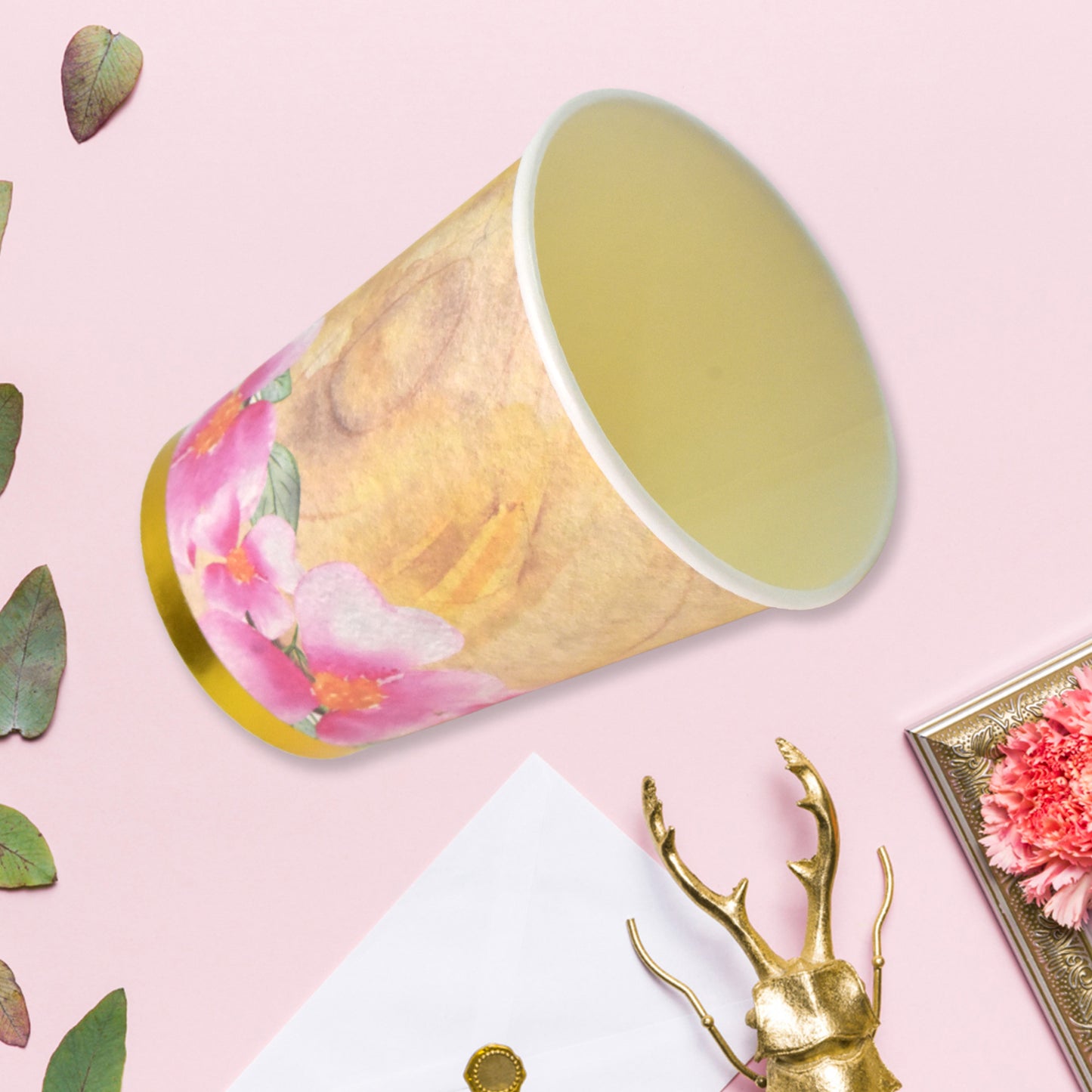 Disposable Paper Cups Disposable Tea Coffee Cups (24 Pcs Set  Mix Color  Design) - Happy Price - Image 6