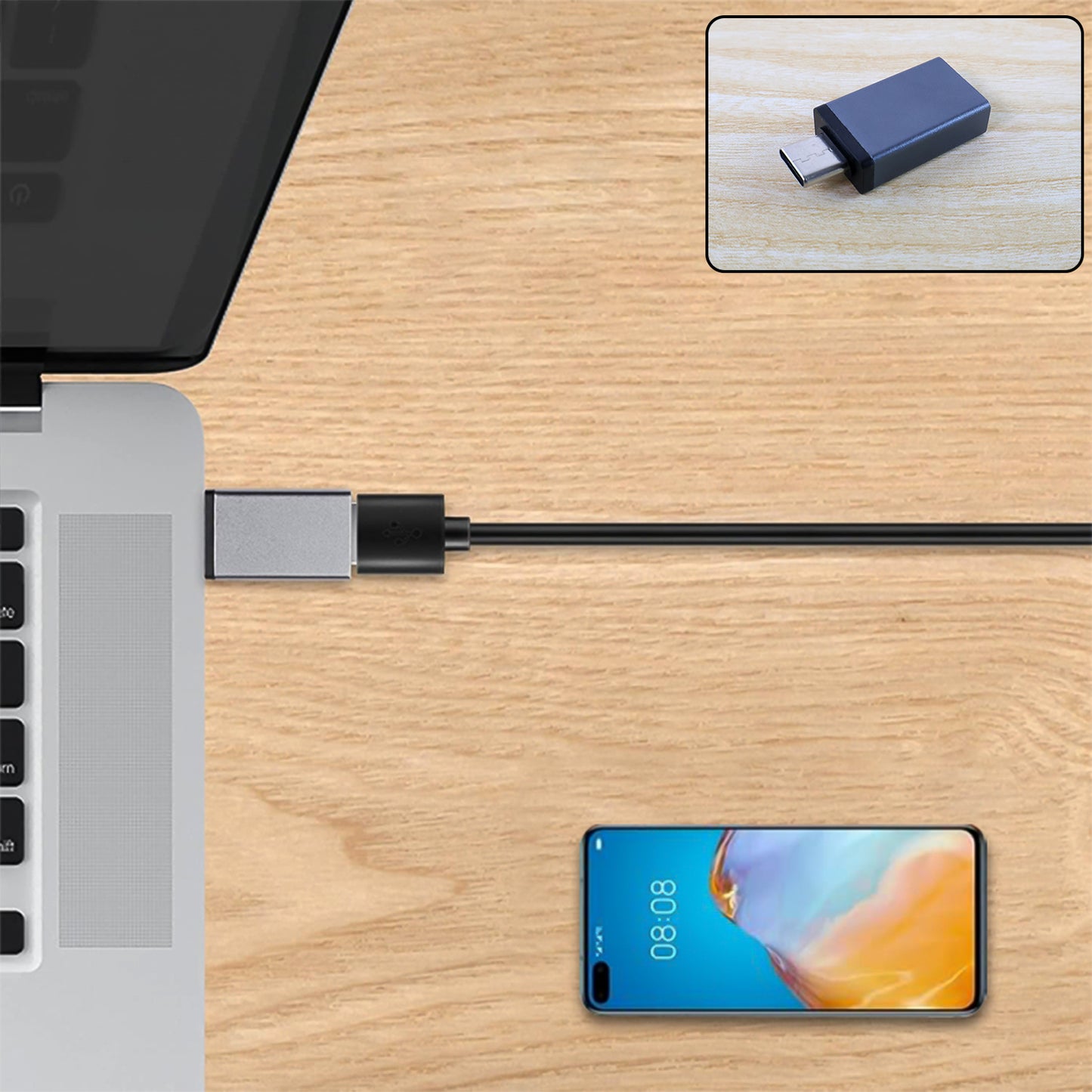 USB-C OTG Adapter for Pen Drives & Card Readers - 1 Pc - Happy Price - Image 5
