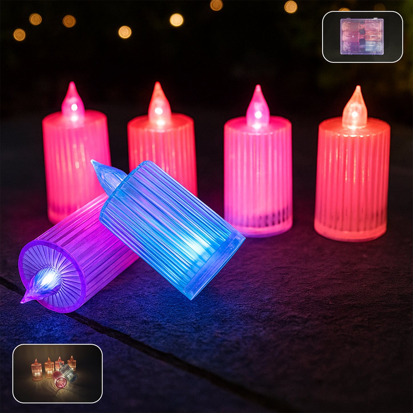 Decorative LED Candle Lights Set - 6 Pieces Flameless Electronic Candles for Home Ambiance - Happy Price - Image 3