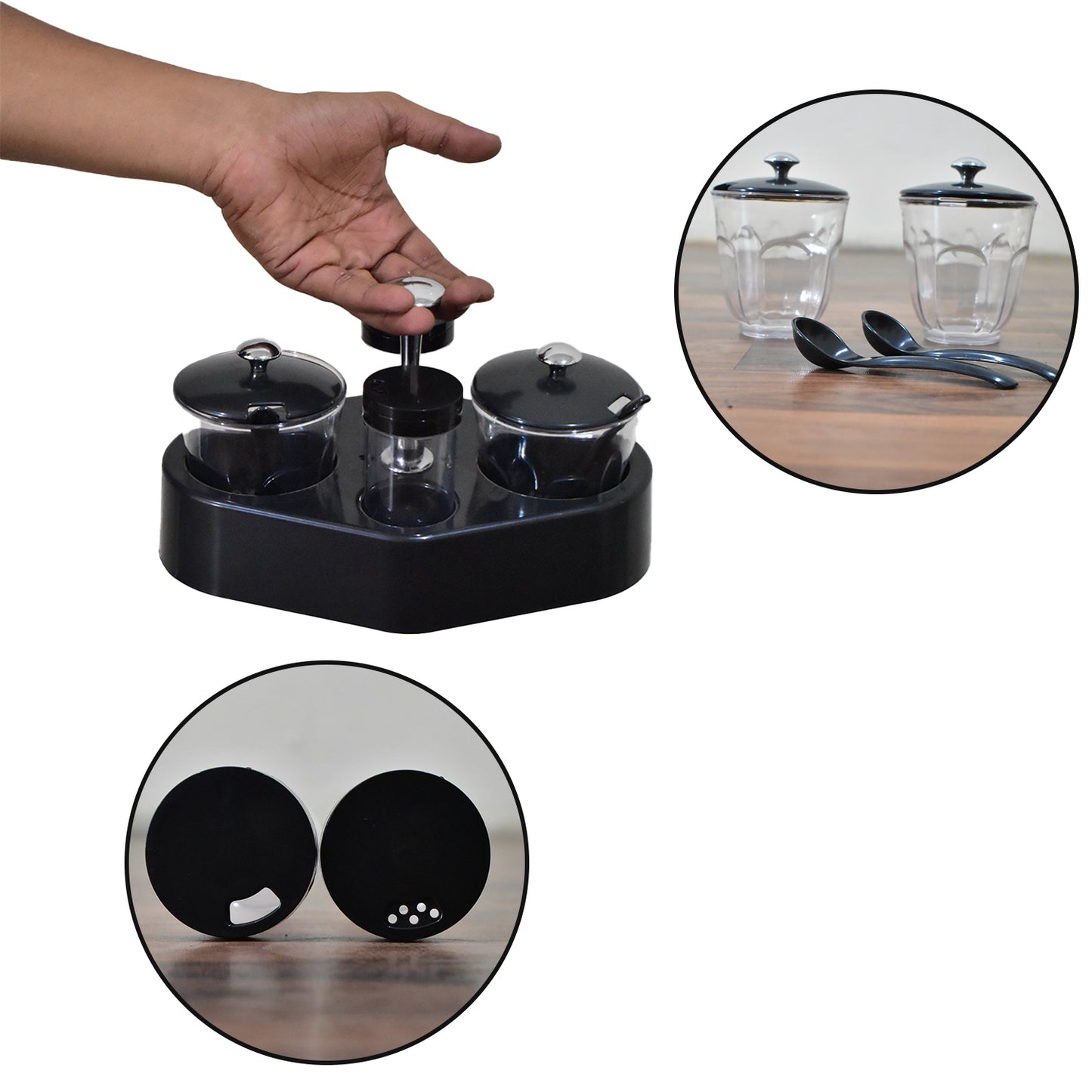 Ganesh Rendy Condiment Set For Kitchen Transparent Jar For Easy To Access Spice 1 Piece Spice Set  (Plastic) - Happy Price - Image 7
