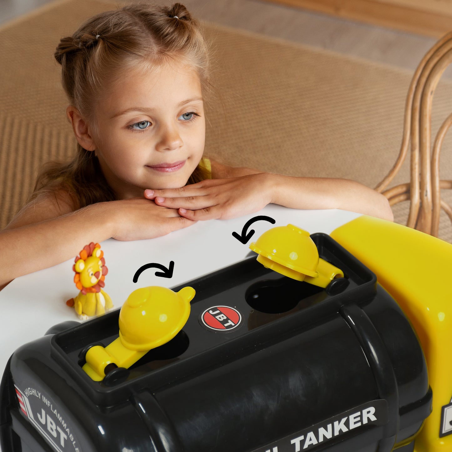 Big Size Heavy Duty Unbreakable Friction Powered With Engine Sound While Running  Non Electric Toy Tempo Oil - Water Tanker Vehicle Truck For Kids Size - Happy Price - Image 6