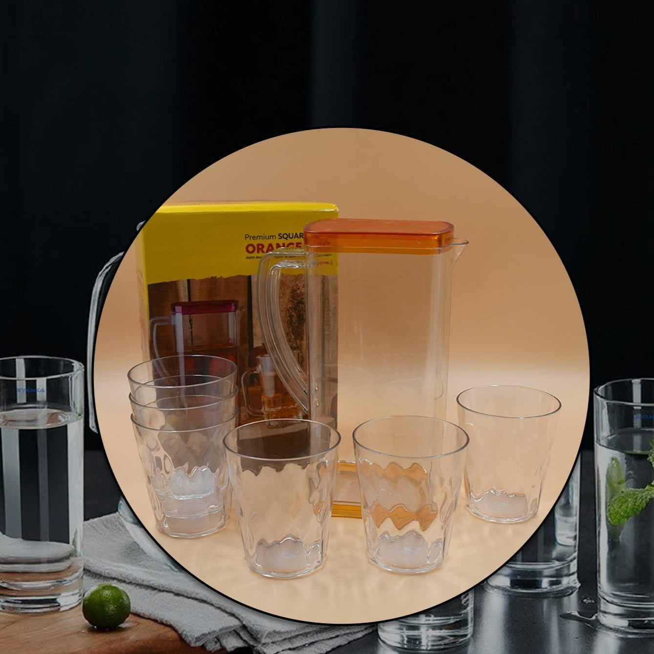 Resistant Glass Jug For Juice Milk Cold Or Hot Beverages - Happy Price - Image 1