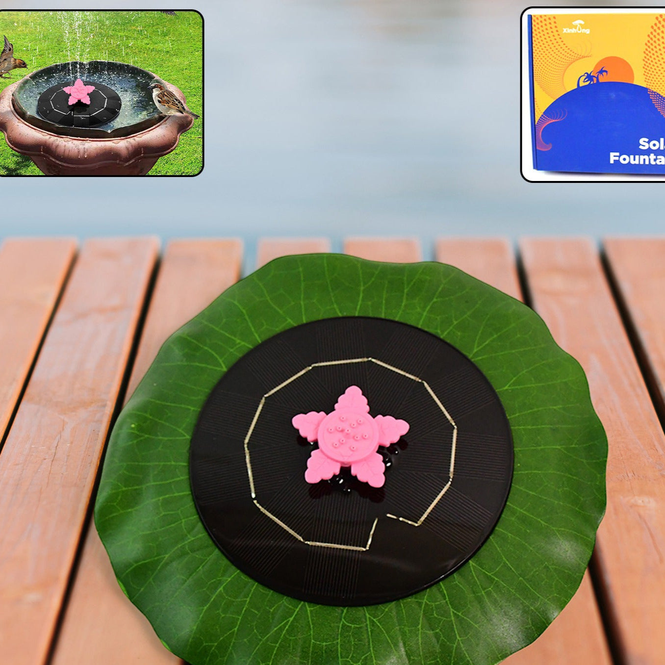 Solar-powered Floating Fountain Pump For Ponds - Happy Price - Image 1